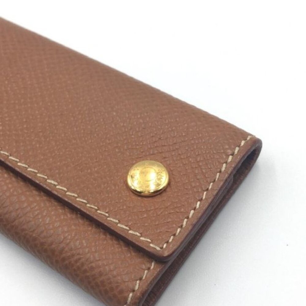 Hermes Key Case Gold Veau Epsom 4 Rows Key Holder - Picture 4 of 10